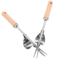 thumbnail image 3 of Miangastore Weeding Tool Stainless Steel Wood 2Pcs 11In, 3 of 9