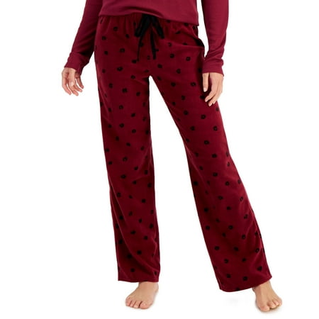 

Jenni Womens Printed Cozy Fleece Pajama Pants Simple Leo Medium