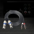 thumbnail image 3 of Professional 1.5m Dual RCA Male to Dual XLR Female Audio Signal Patch Cable Adapter for Microphone Mixer Headphone Amplifier, 3 of 7