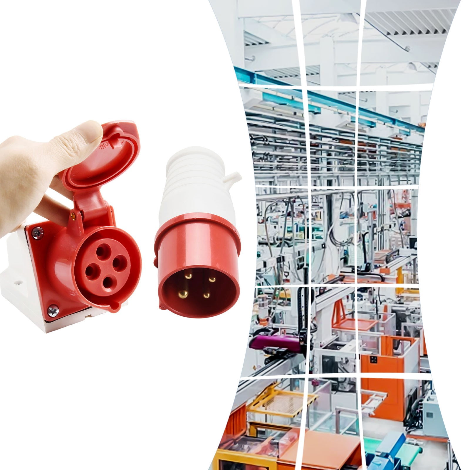 Ana 380~415V Industrial Plug and Socket 4core 4P 16A Electrical