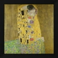 thumbnail image 2 of Gustav Klimt 12x12 Black Modern Wood Framed Wall Art Titled - The Kiss by Gustav Klimt, 2 of 6