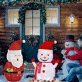 thumbnail image 2 of LOVEVER Lighted Snowman Outdoor Christmas Decorations Light Up Collapsible Snowman Battery Operated Light-Up Christmas Decorations for Porches Lawns Yards 27 Inch, 2 of 7