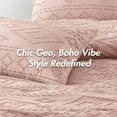 thumbnail image 4 of Regency Heights King/Cal King Comforter Set Pink, 3 Pieces Geometric Tufted Comforters King/Cal King Size, Solid Bedding Comforters Sets, Gift for Mother's Day, 4 of 11
