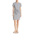 thumbnail image 1 of Dylan Gray Womens Striped Tie Front Peasant Dress, Black, 2, 1 of 1