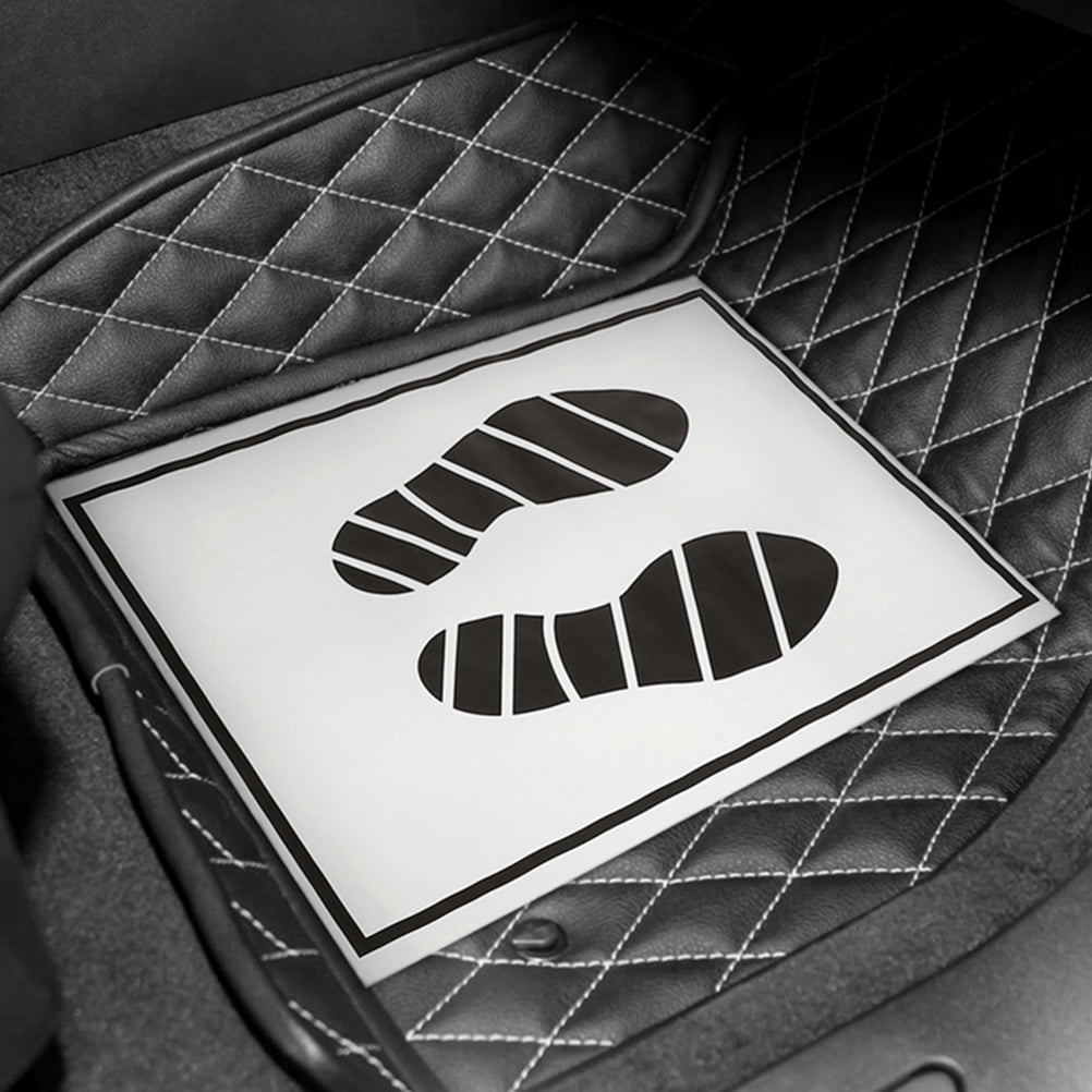 OULII 20Pcs Paper Vehicle Floor Mats Disposable Car Floor Mat Foldable Easy Use and Carry