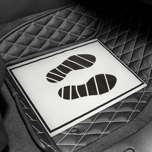OULII 20Pcs Paper Vehicle Floor Mats Disposable Car Floor Mat Foldable Easy Use and Carry