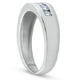 thumbnail image 2 of Pompeii 1ct Channel Set Mens Diamond Wedding Ring 14K White Gold (G/H,SI), 2 of 6