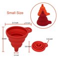 thumbnail image 4 of Juego de embudos embudo plegable, paquete de 4 embudos de silicona para botellas de agua de cocina y hogar, líquidos y polvos de aceite, apto para alimentos, 4 colores (2 grandes + 2 pequeños) Xemadio 2034083, 4 of 8