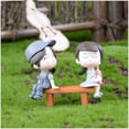 thumbnail image 6 of Pvc Kissing Couple With Bench Miniature Dolls Ornaments Decorative Figure, 6 of 6