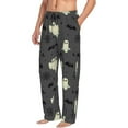 thumbnail image 2 of Halloween Ghost Bat Men'S Pajama Pants Soft Sleep Lounge Pants Pjs Bottoms With Pockets Small, 2 of 6