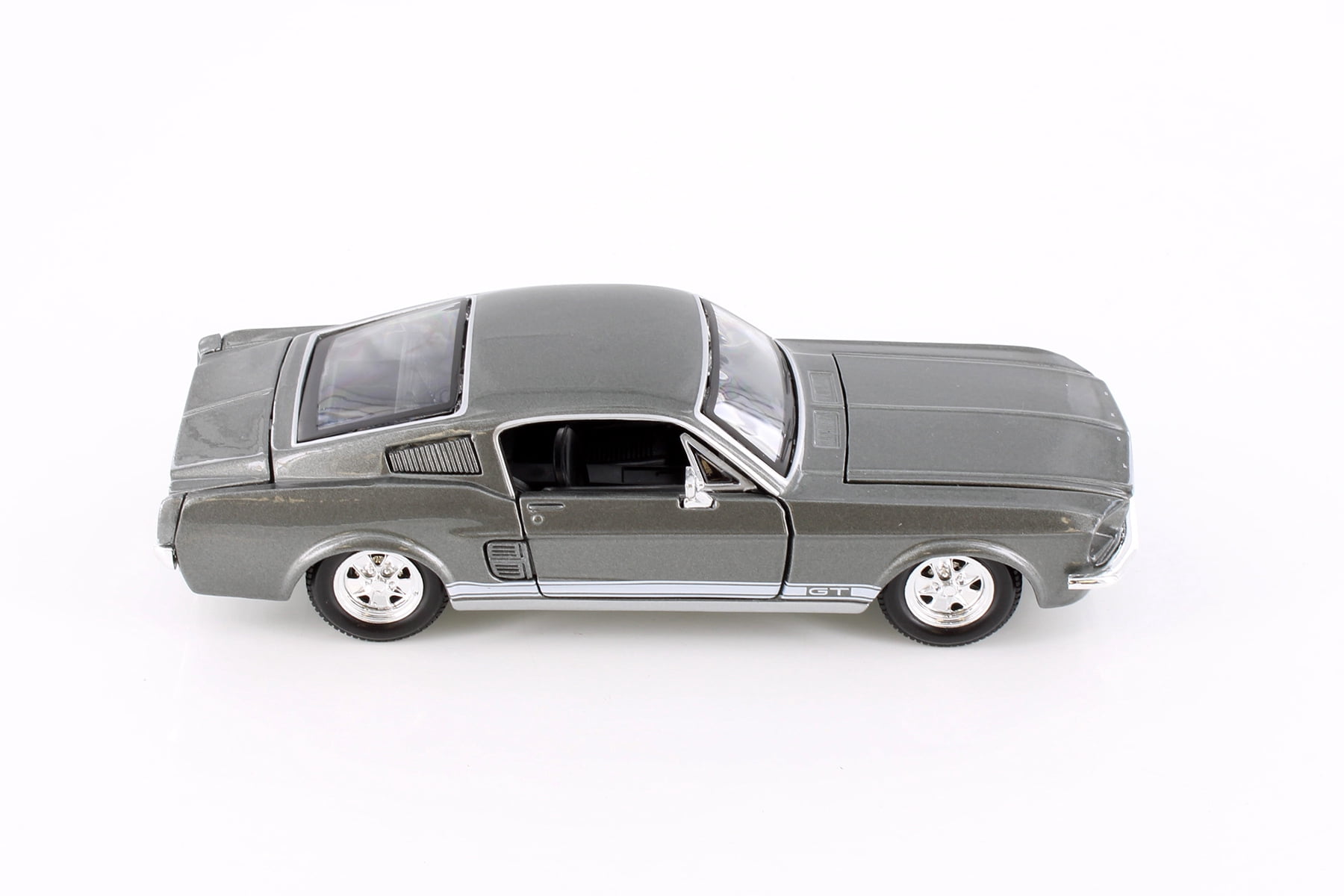 1967 Ford Mustang GT-500 Hard Top, Gray - Showcasts 37260 - 1/24 Scale Diecast Model Toy Car