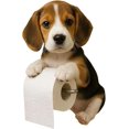 thumbnail image 1 of Porte-papier Hygiénique pour Chien, Porte-Rouleau de Toilette en Résine 3D pour Chiot, Organisateur Réaliste de Serviettes pour Rouleaux Standard, Mignon Distributeur de Mouchoirs Mural Beagle avec Étagère de Rangement, pour Déco de Cuisine et Salle de Bain, 1 of 8