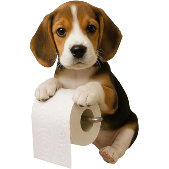 Porte-papier Hygiénique pour Chien, Porte-Rouleau de Toilette en Résine 3D pour Chiot, Organisateur Réaliste de Serviettes pour Rouleaux Standard, Mignon Distributeur de Mouchoirs Mural Beagle avec Étagère de Rangement, pour Déco de Cuisine et Salle de Bain