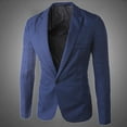 thumbnail image 2 of JUMESG Mens Sport Coat Mens Slim Fit Sports Coat Casual One Button Blazer Notched Lapel Dress Suit Office Work Tops,Navy M, 2 of 4