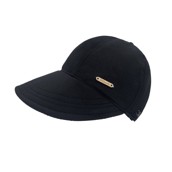 CSStudio Women Wide Brim Sun Hat with Ponytail Hole, Adjustable Lightweight Polyester UV Protection Travel Cap Foldable Outdoor Hat for Beach Gardening Camping