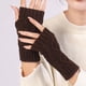 thumbnail image 5 of 4 pares de guantes sin dedos de punto cálidos de invierno para mujer, calentadores de brazo con orificio para el pulgar, mitones, 5 of 5