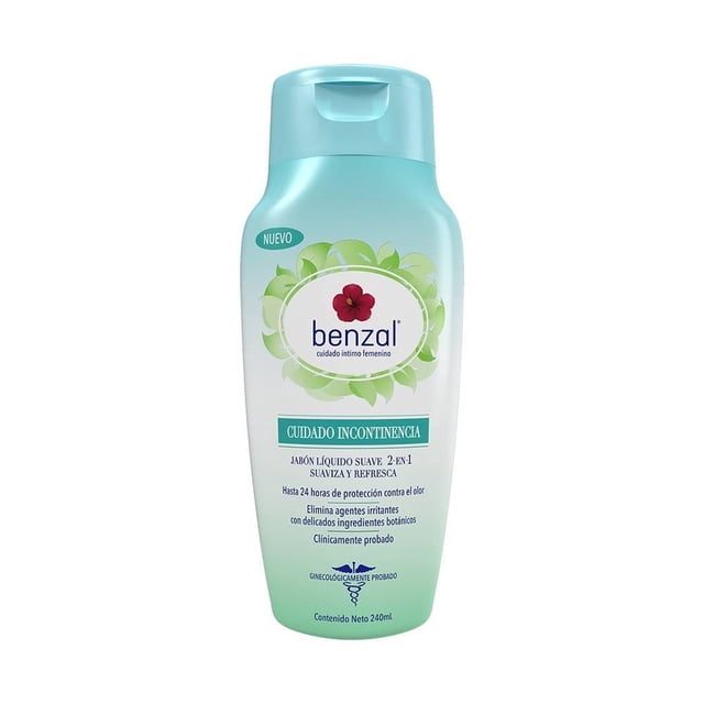 Jabón líquido Benzal suave 2 en 1 cuidado incontinencia 240 ml