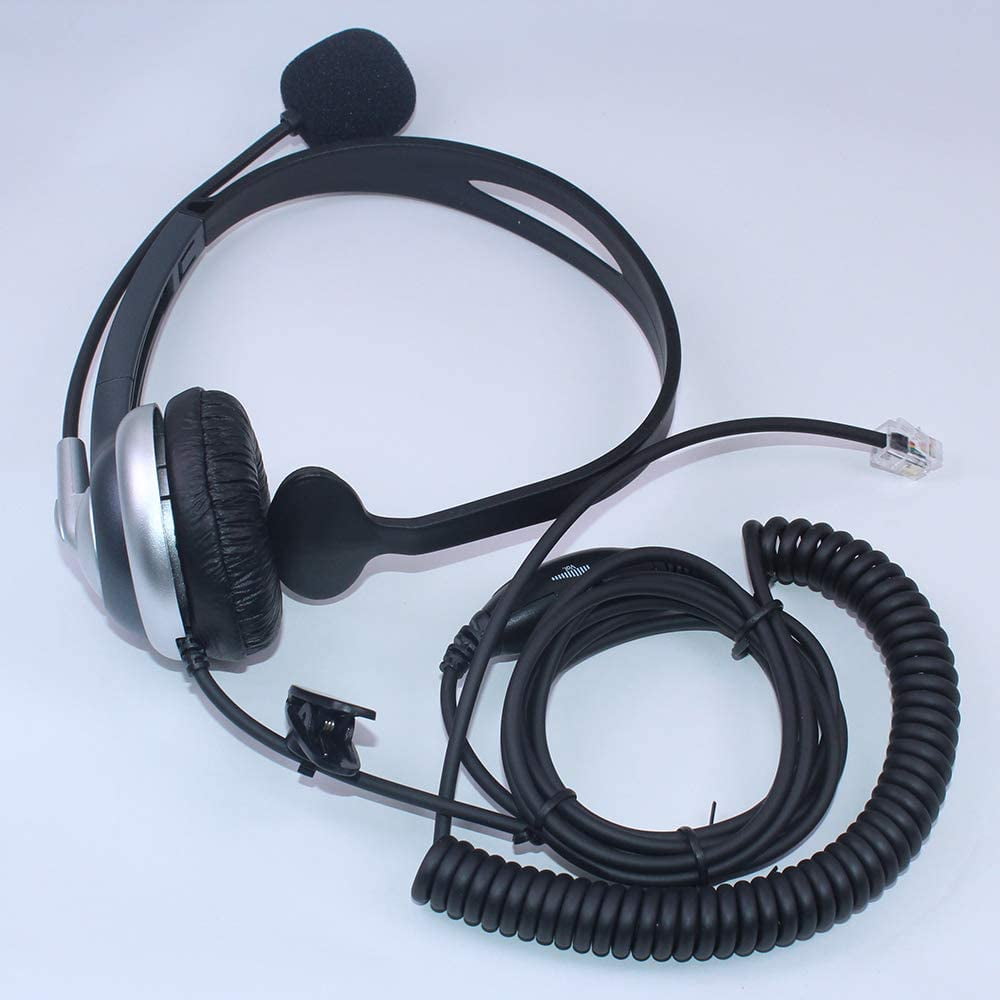 Callez C300A1 Wired Telephone Headset RJ with Noise Canceling Mic for AVAYA Aastra Allworx Adtran Alcatel Lucent AltiGen Comdial Digium Gigaset InterTel Mitel Plantronics MiVoice Landline Deskphones