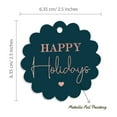 thumbnail image 6 of Inkdotpot Real Rose Gold Foil Happy Holiday Tags Favor Hang Paper Tags 100 Pieces, 6 of 7