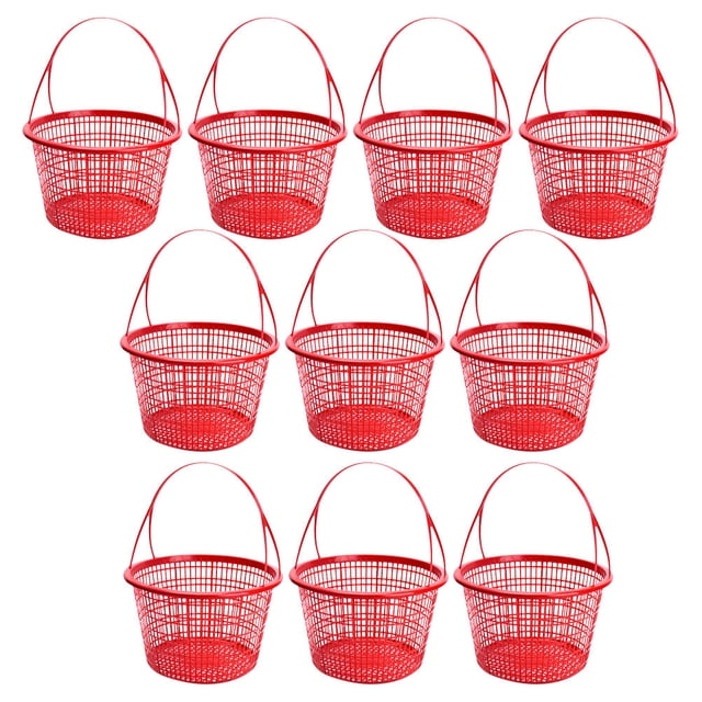 OULII 10Ud Cesta Para De Plástico Con Asa Color Para Guardar Y Transportar
