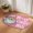 Pink, variant on Half Circular Door Mat 16"x24",Fall Absorbent Non Slip Welcome Mats for Front Door,Orange Pumpkins Thanksgiving Gnomes Autumn Maple Leaf Diatomaceous Entryway Rug for Bathroom Kitchen Apartment
