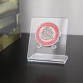 thumbnail image 3 of Challenge Coin Display Holders, Clear Acrylic Mini Easels, Round Collectible Storage Stands, 2 Pack, 3 of 6
