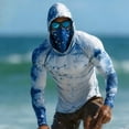 thumbnail image 4 of Yaoyar Men's UPF 50+ Sun Protection Hoodie Shirt Long Sleeve UV SPF Fishing Lightweight Shirts with Mask Rash Guard, 4 of 5