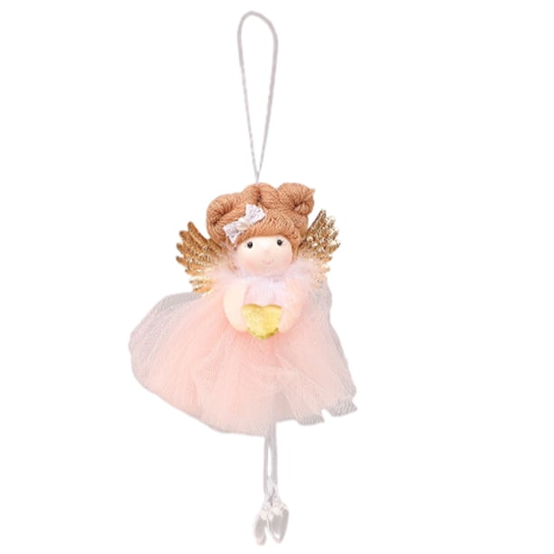 Bearachild Decoraciones para árboles de Navidad Universal Festival accesorios colgantes habitación adorno DIY Año Nuevo Navidad Ángel muñeca colgante Kits de decoración para fiestas Rosado Bearachild HA070262-01