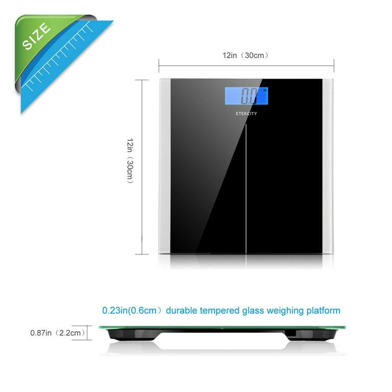 Etekcity Digital Body Weight Bathroom Scale 400 Lb Capacity Large LCD  Display
