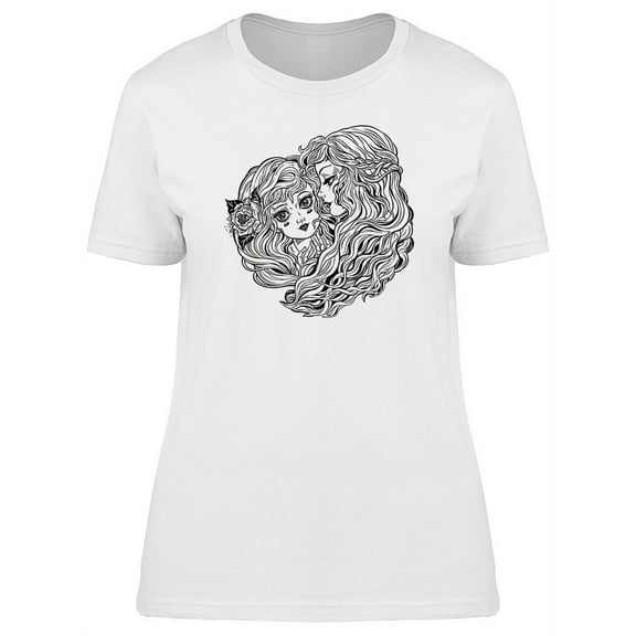 Two Women With Long Hair T-Shirt Women -Image by Shutterstock, Female XX-Large