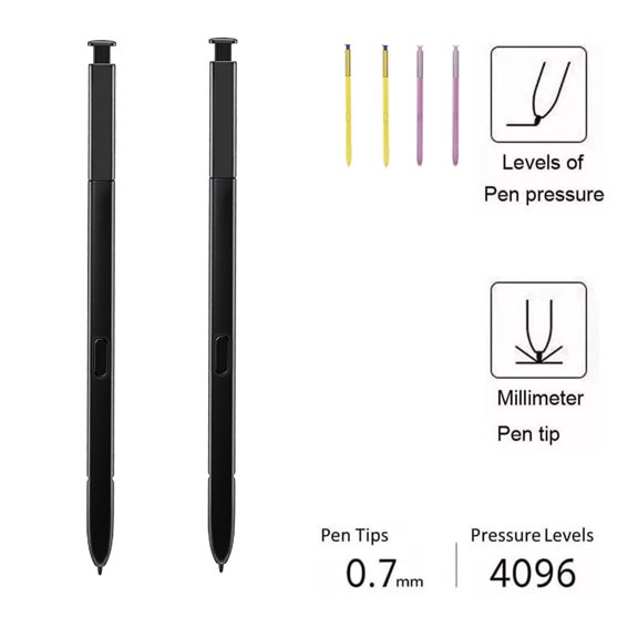 2 Pcs Galaxy Note 9 Stylus Pen Replacement Without Bluetooth Stylus Touch S Pen for Samsung Galaxy Note 9 N960 All Versions(2 Pcs Midnight Black)