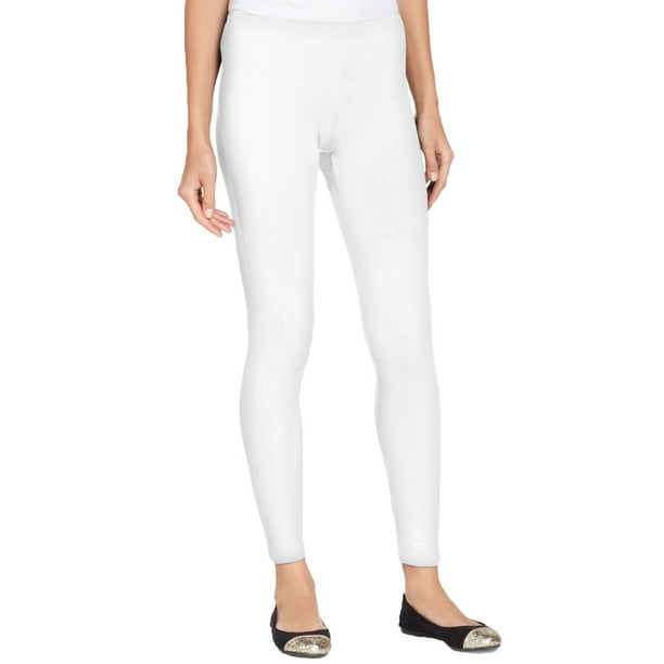 Hue HUE Women’s Cotton Leggings (White, L)