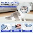 thumbnail image 5 of Cat Cone Collar Soft Comfortable Waterproof Recovery Cone After Surgery to Stop Licking and Scratch, Plastic Kittens Elizabeth Head/Neck Cone, 5 of 7