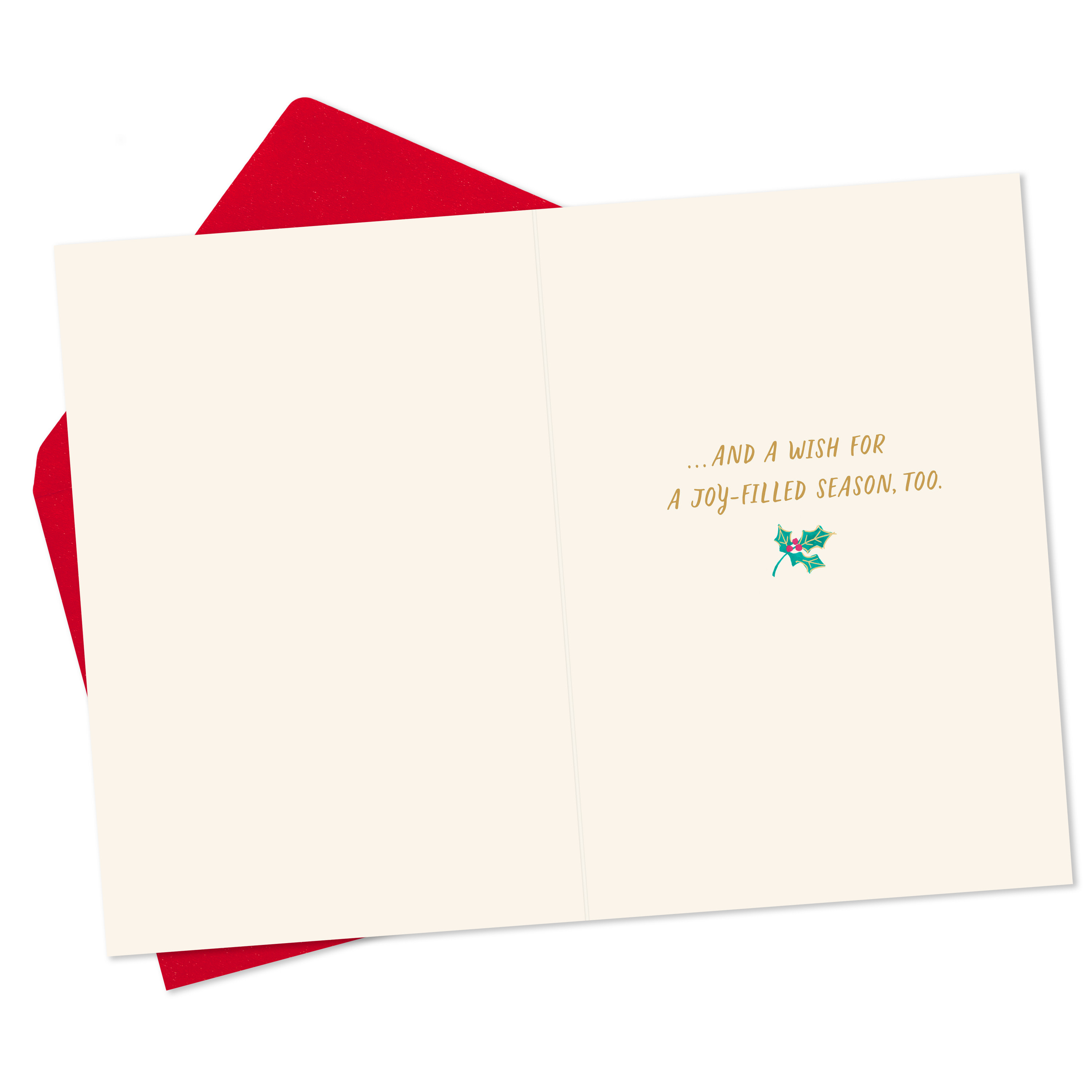 Hallmark Christmas Greeting Card (Peace on Earth Dove With Holly)