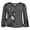 Dark Gray, variant on Women's Long Sleeve Adaptive Tops with Drain Pockets Side Snap for Post Surgery Recovery and Port Access