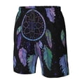 thumbnail image 4 of Salouo Dreamcatcher With Colorful Feathers Pattern Swim Trunks for Men,Men's Hawaiian Bathing Suit Swimsuits Quick Dry Swimming Board Shorts Beach Shorts with Pockets-X-Large, 4 of 6