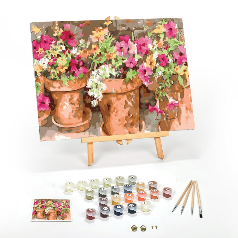 Paint by Number for Adults Beginner: Complete Pre-Framed DIY Kit on Canvas  - Ledg Paint By Numbers