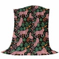 thumbnail image 6 of Tiger Leaves Blanket Soft Cozy Warm Throw Blanket for Couch, Plush Fuzzy Flannel Fleece Blankets for Sofa, Vintage Farmhouse Watercolor Animals Plants Bed Blankets Lightweight Gifts for Men, 32"x48", 6 of 9