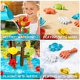 thumbnail image 6 of WIDELAND Blossom Sand and Water Table for Toddlers, 2-Tier kids Water Play Table with Spinning Wheels and Waterfall Showers for Boys Girls 1-3 ＆3-5, Outdoor Summer Toy for Backyard Beach, 6 of 7