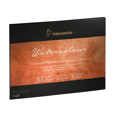 Hahnemuehle The Collection Watercolour Paper Block, 11.8" x 15.7", 140 lb.