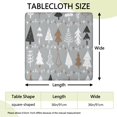 thumbnail image 2 of Gray Christmas Tree Pattern Square Fitted Tablecloth with Elastic Edge,Square Table Cover,Washable Elastic Table Cover for Home Kitchen Party Decor 36"x36", 2 of 6
