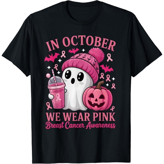 In October We Wear Pink Breast Cancer Awareness Unisex T-Shirt