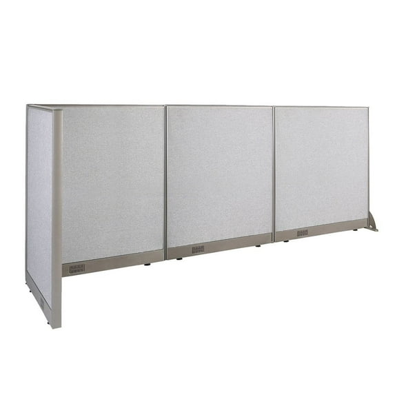 GOF L-shaped Freestanding Partition 30"D x 108"W x 48"H,  Office Room Divider, Privacy Screen, Workstation Cubicle