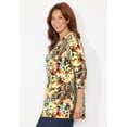 thumbnail image 3 of Catherines Women's Plus Size Easy Fit 3/4-Sleeve V-Neck Tunic, 3 of 4