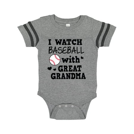 

Inktastic I Watch Baseball with My Great Grandma Gift Baby Boy or Baby Girl Bodysuit
