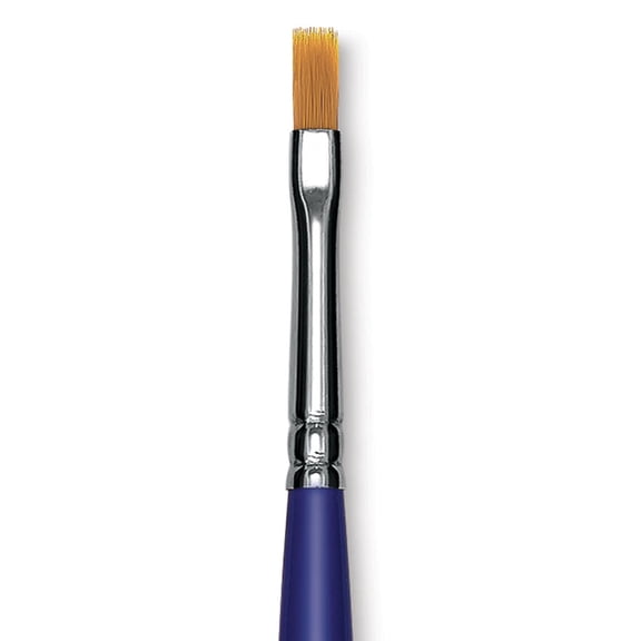 Blick Scholastic Golden Taklon Brush - Flat, Long Handle, Size 4
