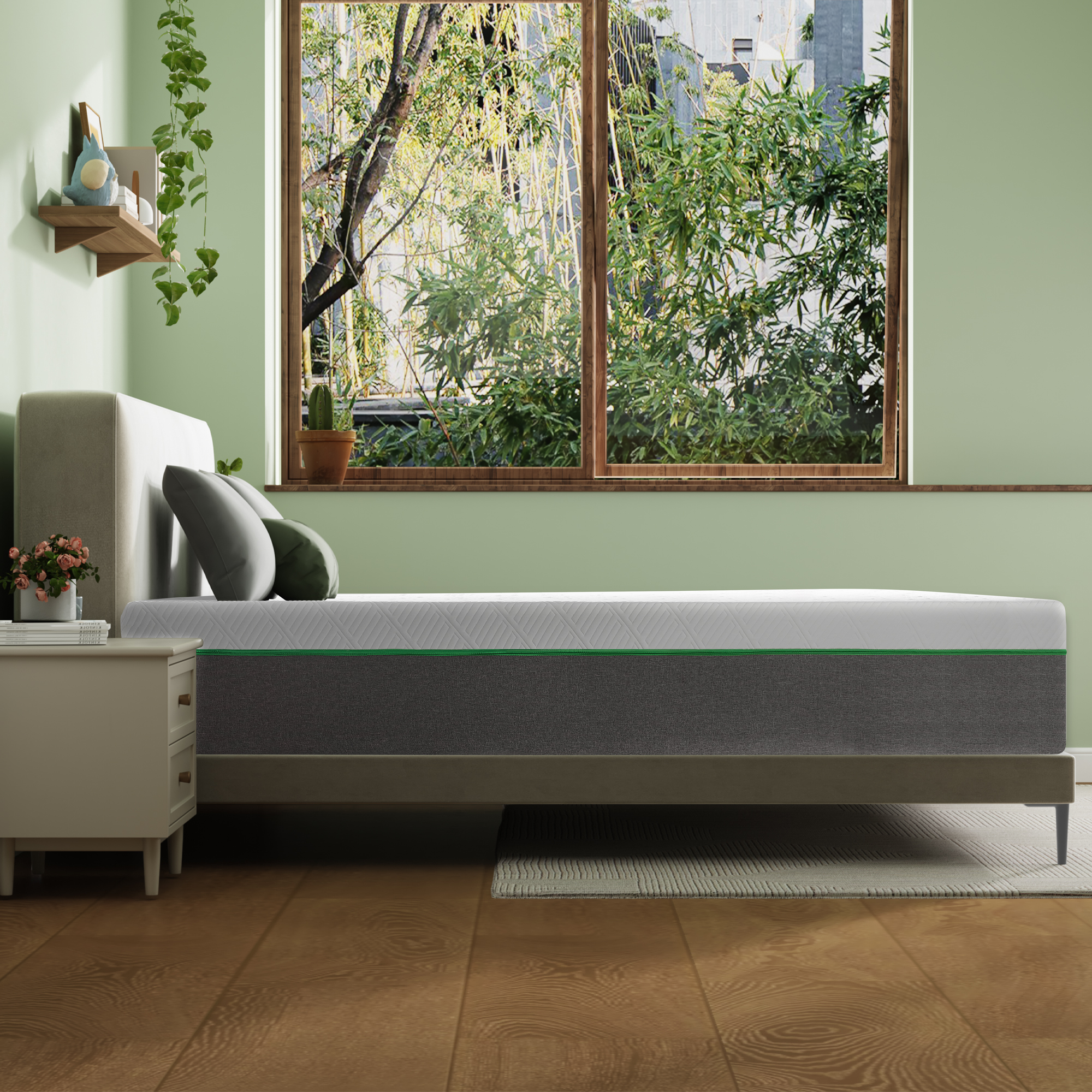 Queen Mattress, FCCTO 10" Queen Size Memory Foam Mattress, Medium
