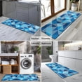 thumbnail image 2 of Blue Geometric Pattern Kitchen Rug Mat,Kitchen Runner Rugs Non Skid Washable,Decorative Kitchen Floor Mats for Kitchen,Sink,Laundry,17"X47", 2 of 5