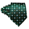 thumbnail image 4 of Set de corbatas Barry.Wang Classic de seda verde esmeralda para hombre, 4 of 6