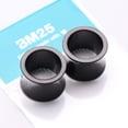 thumbnail image 4 of A Pair of Blackline Solid Steel Double Flared Ear Gauge Tunnel Plug, 4 of 4